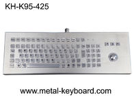 Keyboard Industri Logam Desktop Rugged Dengan Trackball